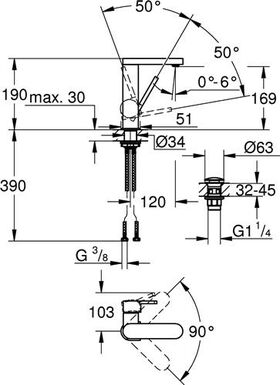 Grohe Einhand-Waschtischbatterie PLUS 1/2Zoll M-Size chr