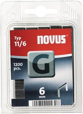 Flachdrahtklammer G Typ 11 B10,6xL6mm Draht-B.1,25mm 1200St./Pack.NOVUS