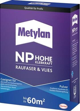 Tapetenkleister Hohe Klebkraft NP Raufaser & Vlies 1kg METYLAN