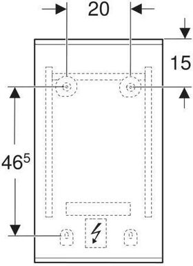 Geberit Lichtspiegel OPTION PLUS SQUARE Bel dir u ind sw matt/Aluminium elo 400x