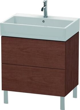 Duravit Waschtischunterbau L-CUBE 582x684x459mm amerikanisch nussbaum