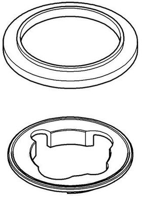 Grohe Grundplatte f Einloch-WT-/Bidetbatterien chr