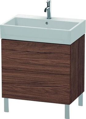 Duravit Waschtischunterbau L-CUBE 582x684x459mm nussbaum dunkel