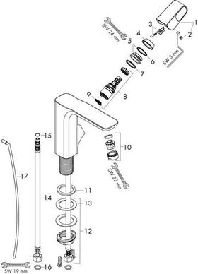 EH-WT-MI 130 AXOR URQUIOLA DN 15 m ZAG 1 1/4Zoll chrom