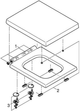 Grohe WC-Sitz CUBE KERAMIK m Deckel Soft Close