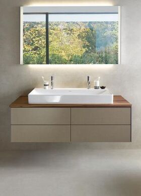 Duravit Massivholzkonsole XSQUARE 20x1400x550mm m Auss mttg NB massiv