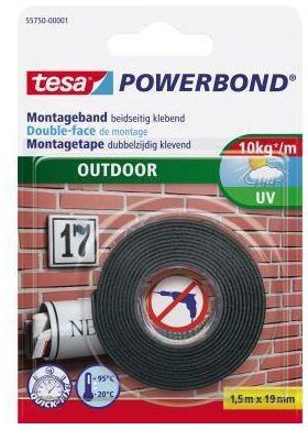 tesa Montageband Outdoor 55750-00001 1,5mx19mm