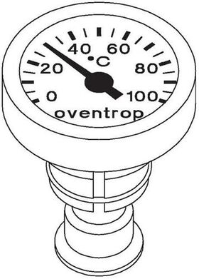 OV Thermometer-Umrüstsatz Optibal anthrazit für DN 32-50