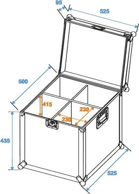 ROADINGER Flightcase EP-64 4xPAR-64 Spot lang