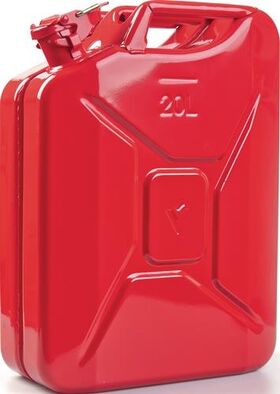 Kraftstoffkanister 20l Feuerrot RAL 3000 Stahlbl.0,9mm L345xB165xH470mm VALPRO