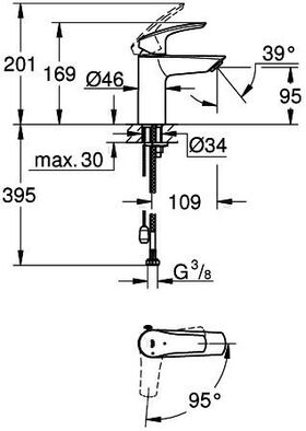 Grohe EH-WTbatt EUROSMART 1/2Zoll S-Size chr