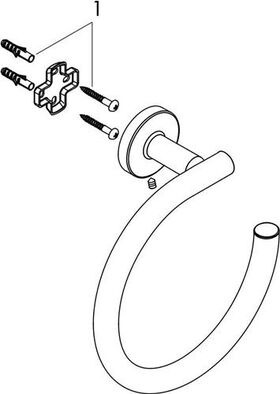 HG Handtuchring LOGIS UNIVERSAL Wandmontage chrom