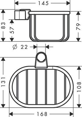 Seifenkorb AXOR MONTREUX f Mont a Unica Wands d= 22 bru go optic