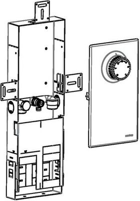 OV Montagekanal für Unibox, mit Absperrung Bautiefe 57mm