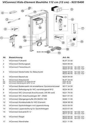 V&B Kinder WC-Element ViConnect für Trockenbau 525x1120x135mm