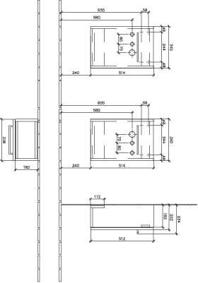 V&B Waschtischunterschrank AVENTO 514x340x202mm Ans li Crystal White