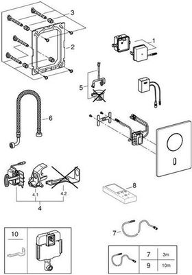 Grohe Infr-Elek. TECTRON SKATE BLUETOOTH f Spülkasten GD 2 Trafo chr