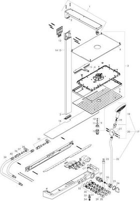 HG Showerpipe RAINMAKER SELECT 460 2jet DN 15 weiß/chrom