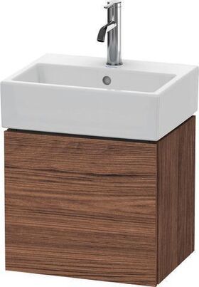 Duravit Waschtischunterbau L-CUBE 400x434x341mm Ans links nussbaum dunkel