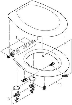 Grohe WC-Sitz BAU KERAMIK m Deckel awe