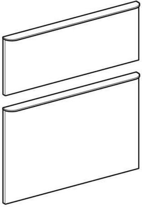 Geberit Schubladenfronten Smyle Square 2 Stück, mit Griffe, weiß hochglanz, WTU