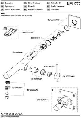 Keuco EH-WT-MI IXMO Pure UP Ausldg 243mm ES-fin