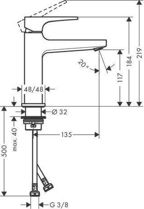 HG EH-WT-MI METROPOL 110 m Push Open Ablgrt G 1 1/4Zoll mattweiß