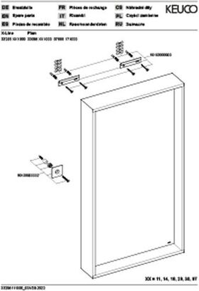 Keuco Kristallspiegel PLAN sil-gebz-elo 460x850x105mm