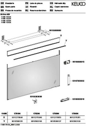 Keuco Lichtspiegel EDITION 400 n Maß DALI Sp-hzg 720-1050x650x33mm