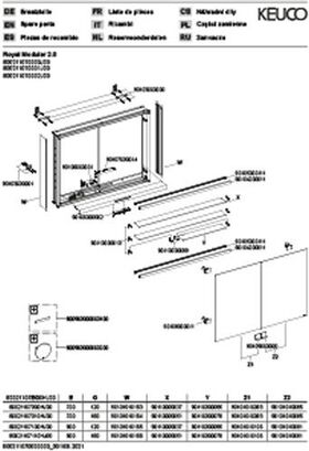 Keuco Spiegelschrank ROYAL MODULAR 2.0 Breite 700mm Höhe 700mm Tiefe 160mm