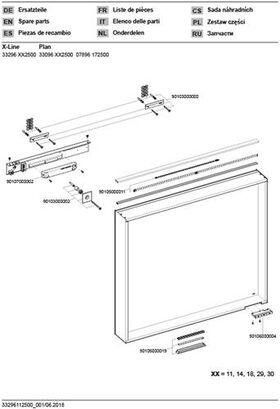 Keuco Lichtspiegel X-LINE 800x700x105mm cashmere A++