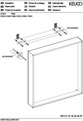 Keuco Kristallspiegel X-LINE 650x700x105mm vulkanit