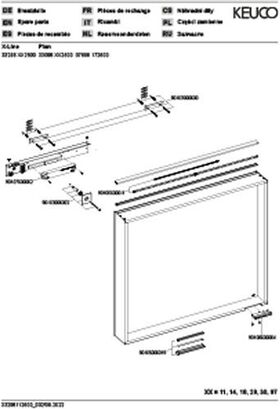 Keuco Lichtspiegel X-LINE 800x700x105mm vulkanit