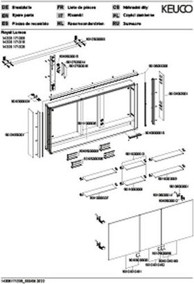 Keuco Spiegelschrank ROYAL LUMOS DALI 1400x735x165mm