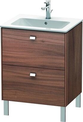 Duravit Waschtischunterbau BRIOSO Griffe chr 683x620x479mm nussbaum natur