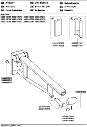 Keuco Stützklappgriff PLAN CARE WC 700mm abn Alu sil-elo/li-gr