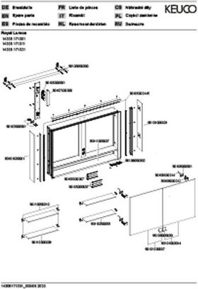 Keuco Spiegelschrank ROYAL LUMOS 1050x735x165mm sil-gebz-elo