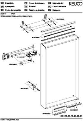 Keuco Lichtspiegel PLAN si-gb-elo Spiegelheizung 460x850x105mm