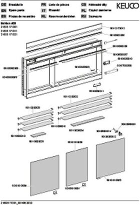 Keuco Spiegelschrank EDITION 400 1410x650x154mm Einb 2700-6500 K si-. A++