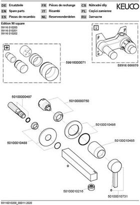 Keuco EH-WT-MI EDITION 90 SQUARE UP vc 246mm