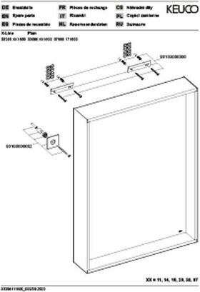 Keuco Kristallspiegel PLAN sil-gebz-elo 500x700x105mm