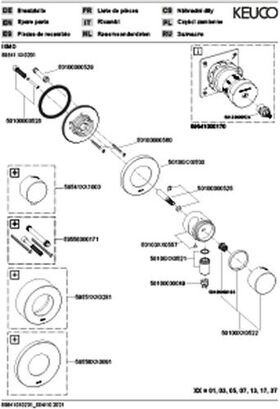 Keuco Absperrventil IXMO UP f 1 Verbr Rosette rund sw ma