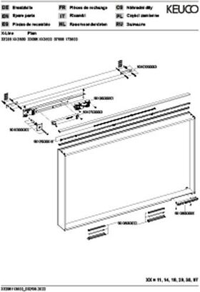 Keuco Lichtspiegel X-LINE Spiegelheizung 1200x700x105mm vulkanit