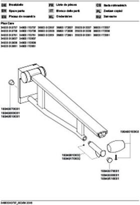 Keuco Stützklappgriff PLAN CARE WC 700mm Alu sil-elo/sw