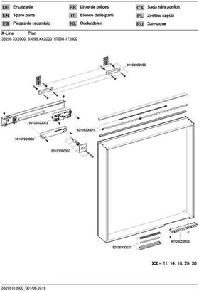 Keuco Lichtspiegel X-LINE Spiegelheizung 650x700x105mm trüffel A++