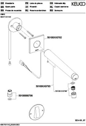 Keuco Elektronik-Waschtischmischer IXMO Wd-mon UP ec AquaVip 225mm schwarz matt