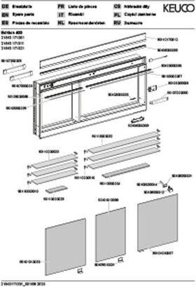 Keuco Spiegelschrank EDITION 400 Einb Sp-hzg 1410x650x154mm si-gb-elo A++