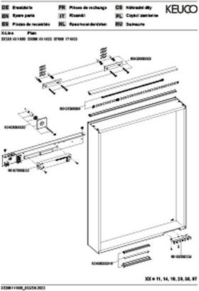 Keuco Lichtspiegel X-LINE 500x700x105mm trüffel A++