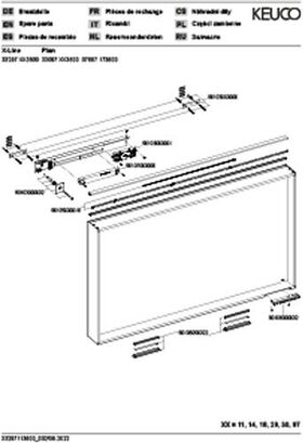 Keuco Lichtspiegel X-LINE 1200x700x105mm vulkanit