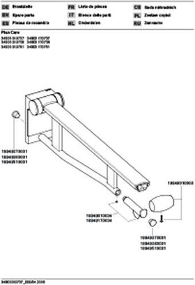 Keuco Stützklappgriff PLAN CARE WC 850mm Alu sil-elo/sw